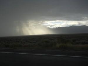 Nevada storm with scary flash flood