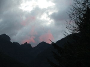 Dramatic sunset backdrop for dramatic words.