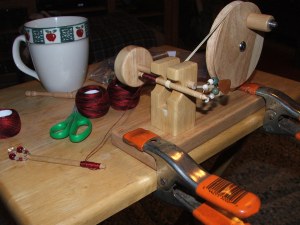 Tea helps with the winding process.