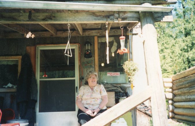 Mom at cabin